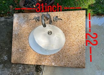 Granite bathroom vanity