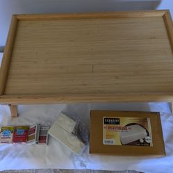 Bamboo Bed Tray & Huge Clay Bundle. 