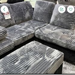New Sectional With Storage Ottoman And Free Delivery, Pay Cash On Delivery 