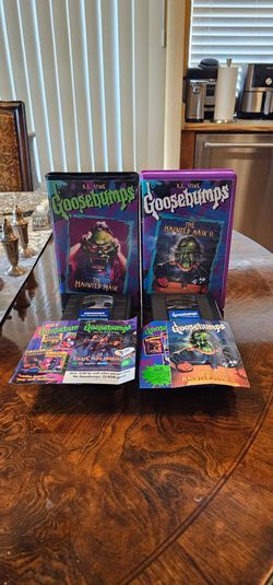 Goosebumps VHS The Haunted Mask 1 & 2 R.L. STINE Vintage 90s / Collectible / Rare / HTF / Collector / Cassette / Tape / Media / Man Cave / Gift