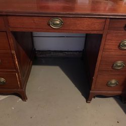Mahogany antique desk or Vanity With drawers