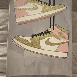 Pink Jordan wall art