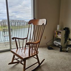 Natural Wood Outdoor Rocking Chair