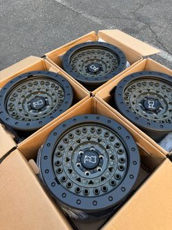 18” Black Rhino Barricade 6x135 Wheels Olive Green Finish Ford F-150 And Raptor Off-Road Rims Rines