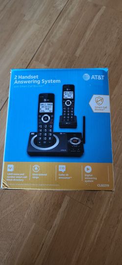 Almost New AT&T 2-Handset Cordless Home Phone System with Smart Call Blocker (CL82219)