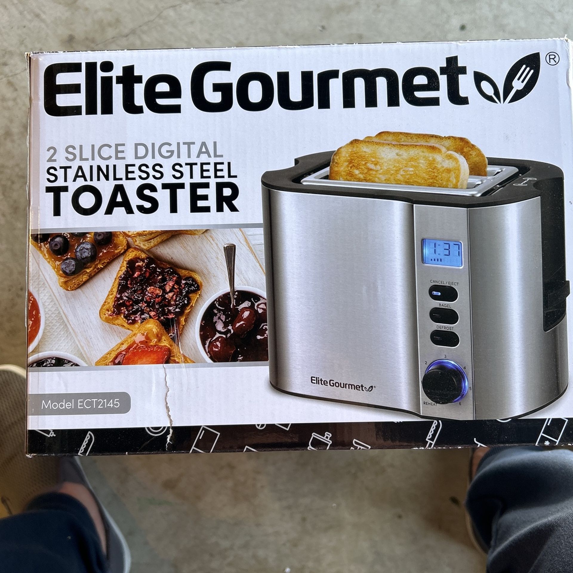Elite Gourmets Toaster -Brand New