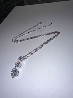 Cubic Zirconia 3 Jewel Necklace