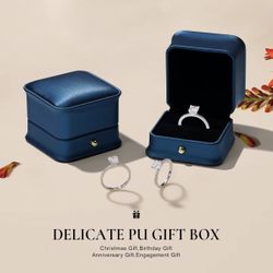 1.5 Ct  925 Princess, Cut Wedding Ring