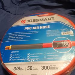 NEW JOBSMART 3/8 IN / 50 FT PVC AIR HOSE