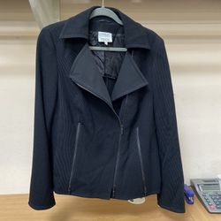 Asymmetrical Zipper Moto Sweater Jacket