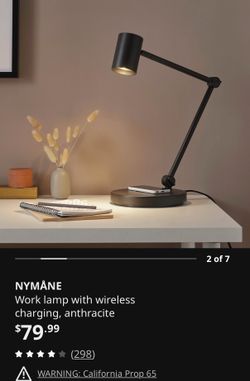 IKEA NYMÅNE work lamp with wireless charging