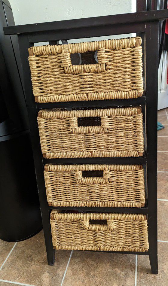 Basket Storage 4 Piece Wicker 