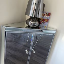 Mirrored Corner Cabinet Mini Bar