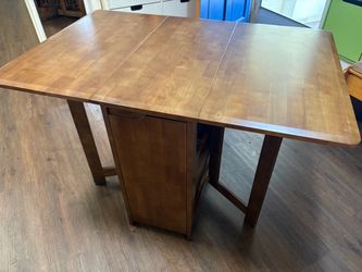 Folding Dining Table w/ 4 Folding Chairs & Storage