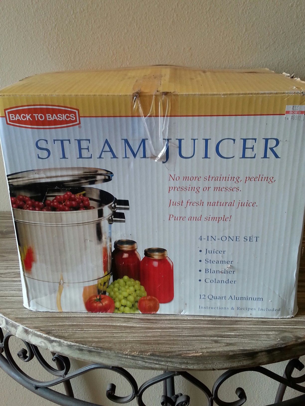 Back to basics 12 quart steam juicer Blancher colander complete ready to use used one time