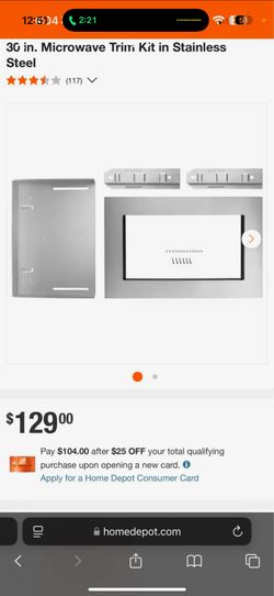 Whirlpool Stainless Steel Microwave Trim Kit
