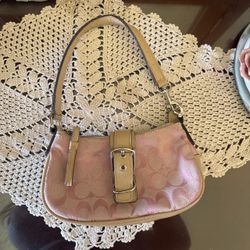 Vintage mini pink Coach purse
