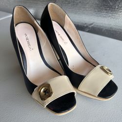 Andrea Leather High Heel Shoes 