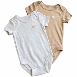 Nike Earthtone Set of 2 Onesies – 9 Months – NWOT