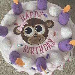 Plush Justice Monkey Birthday Cake 