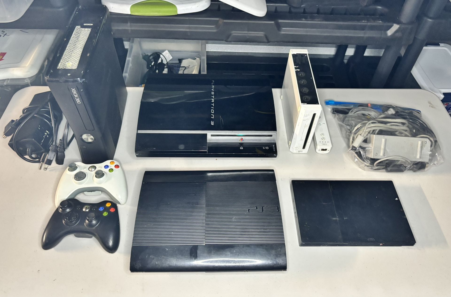 Video Game Console Lot - Xbox 360, PS2 PS3 Wii All Untested