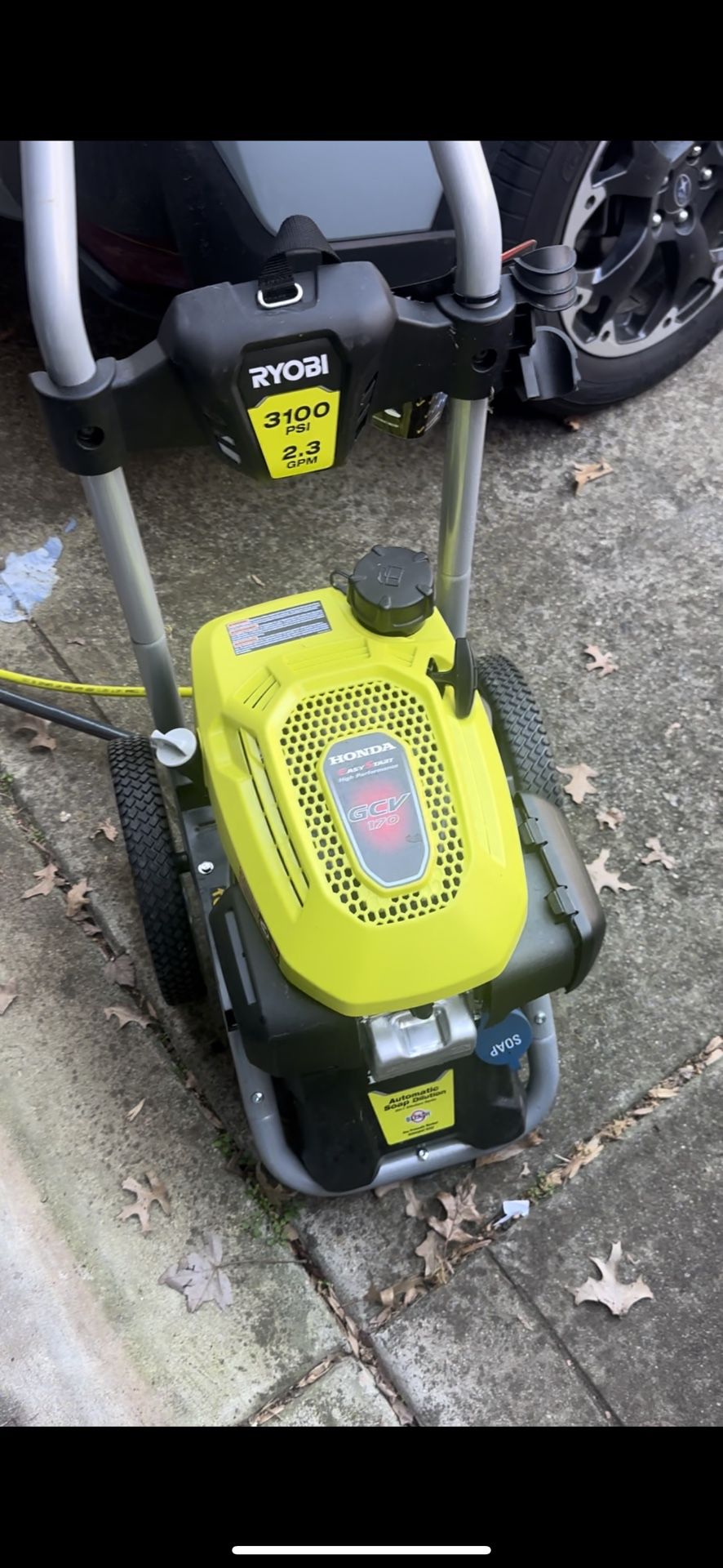 3100 PSI 2.3 GPM COLD WATER GAS PRESSURE WASHER 