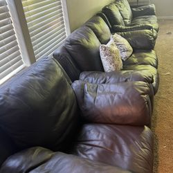 Free Leather Sofa, Loveseat And Chair 