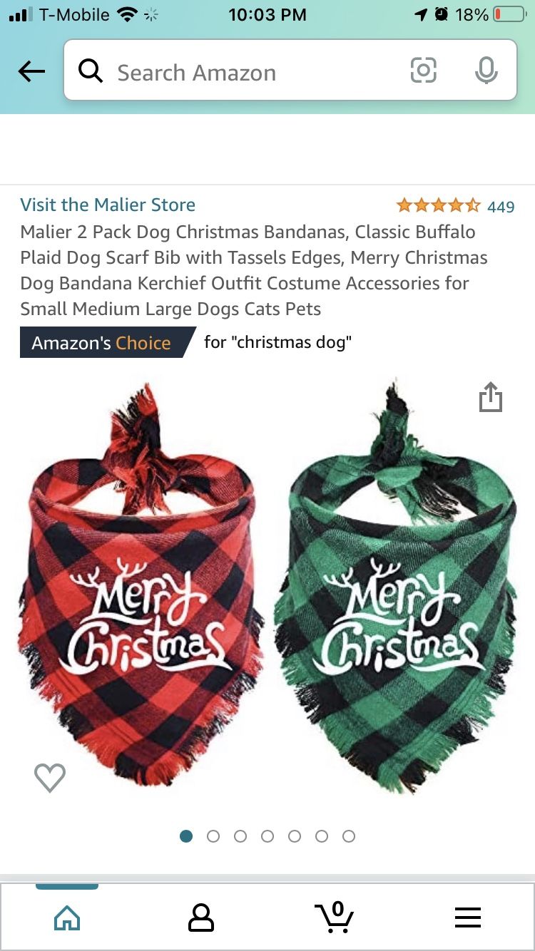 Dogs Christmas Scarf Size L