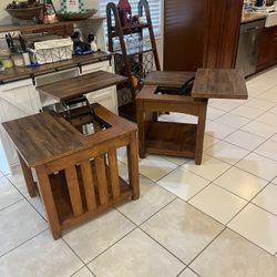 LIFT TOP END TABLES ( FREE DELIVERY)