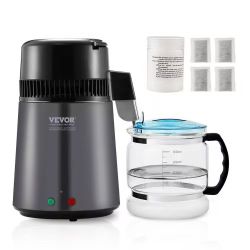 479^Water Distiller, 4L /1.05 Gallon Pure Water Still for Home Countertop, 750W Distilled Water Maker, 304 Stainless Steel Body Distilling Machine wit