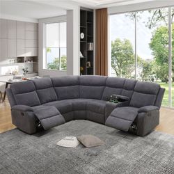 🆕 Reclining Sectional Couch Sofa
