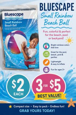 🌈 Rainbow Beach Balls | $2 Each or 3 for $5! 🏖️