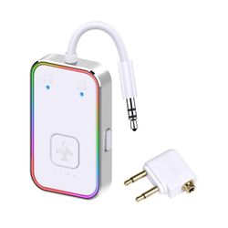 Bluetooth Transmitter for Airplane,Bluetooth V5.4 Transmitter for 2 Airpods/Headphones Dual Pairs.Wireless Transmitter for in-Flight/TV/Gym,with AptX 