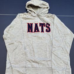Sport Tek Men's Large Gray Washington Nationals hoodie sweatshirt