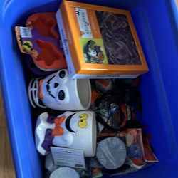 Halloween decorations and craft supplies