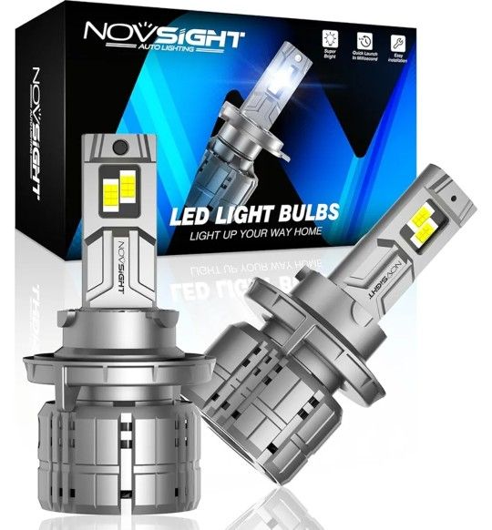 NOVSIGHT H13 Bulbs 40000LM, H13/9008 Fog Bulbs, 900% Ultra Bright H13 Fog Bulbs, Pack of 2