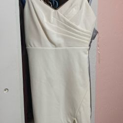 White Short Dress, Size S 