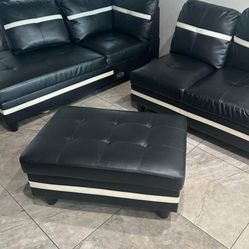 Beautiful Elegant Upscale Luxury Italian Leather Sectional sofa