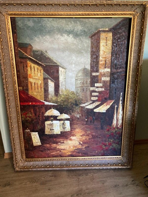 GIANT Oil Painting With Frame