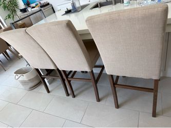 3 Tall dining chairs