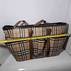 Burberry Check Parker Tote Diaper Bag 