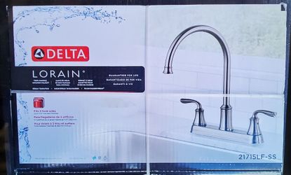 Delta Lorain Stainless Steel Kitchen Faucet Two Handle 21715LF-SS