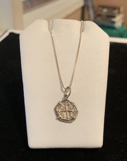 Atocha silver coin pendant with silver chain