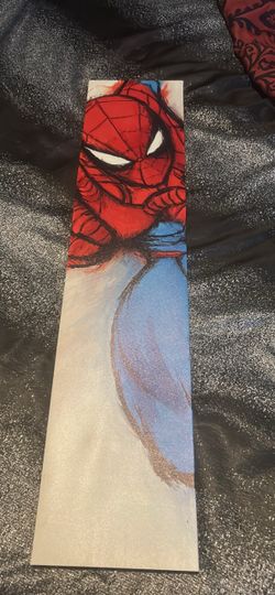 Spider-Man Art and Batman logo on Canvas