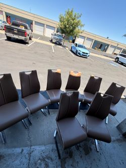 Set of 8 modern dining chairs