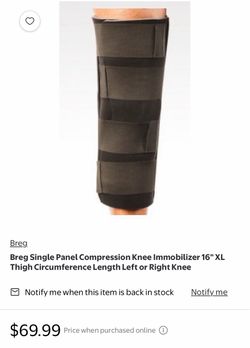 Breg Single Panel Knee Immobilizer
