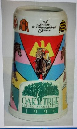 1998 Santa Anita Oak Tree Five Major Stakes Races Limited Edition Beer Stein