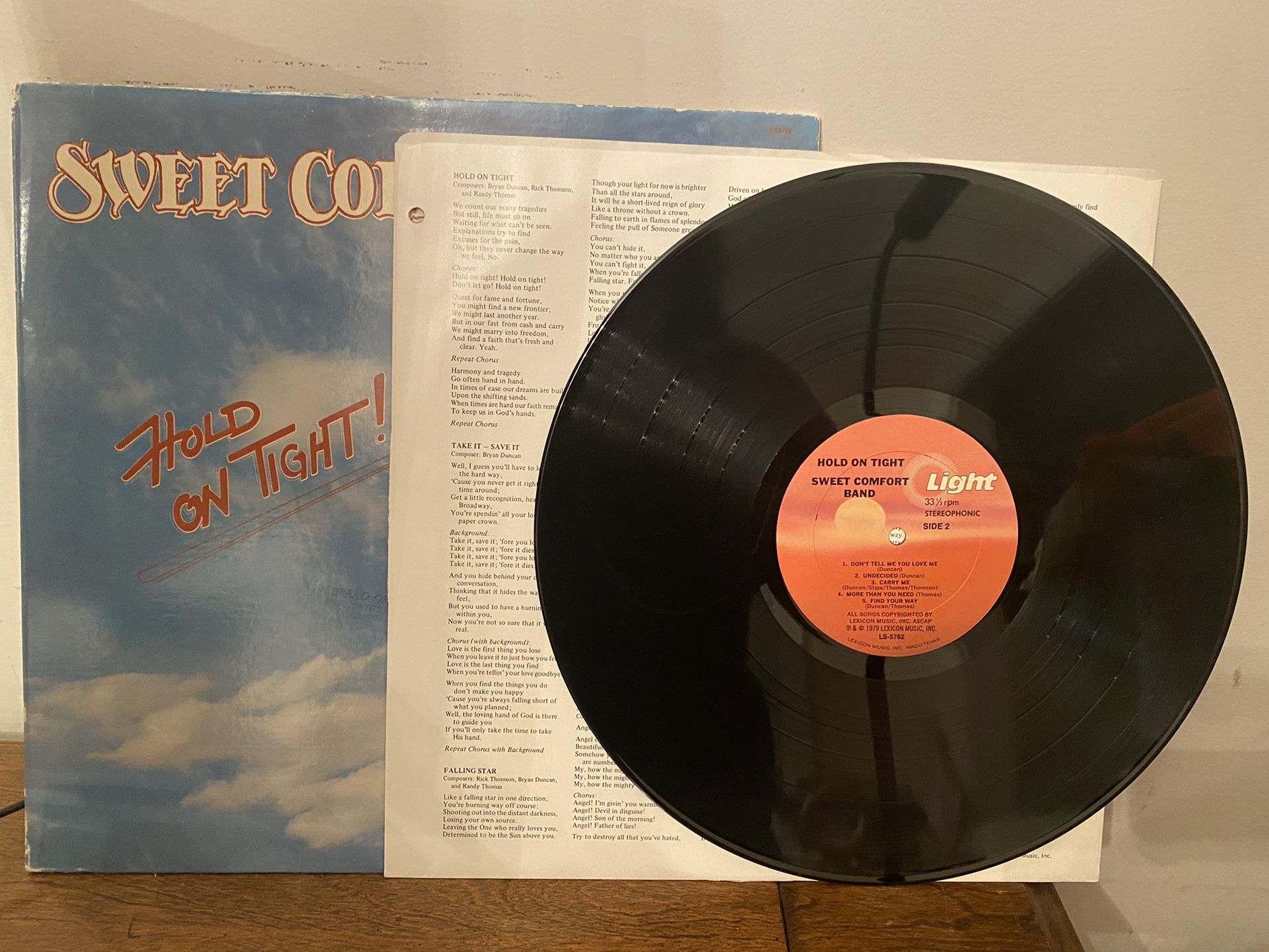 Sweet Comfort Band Hold On Tight! Lp Vinyl Record Album 1979