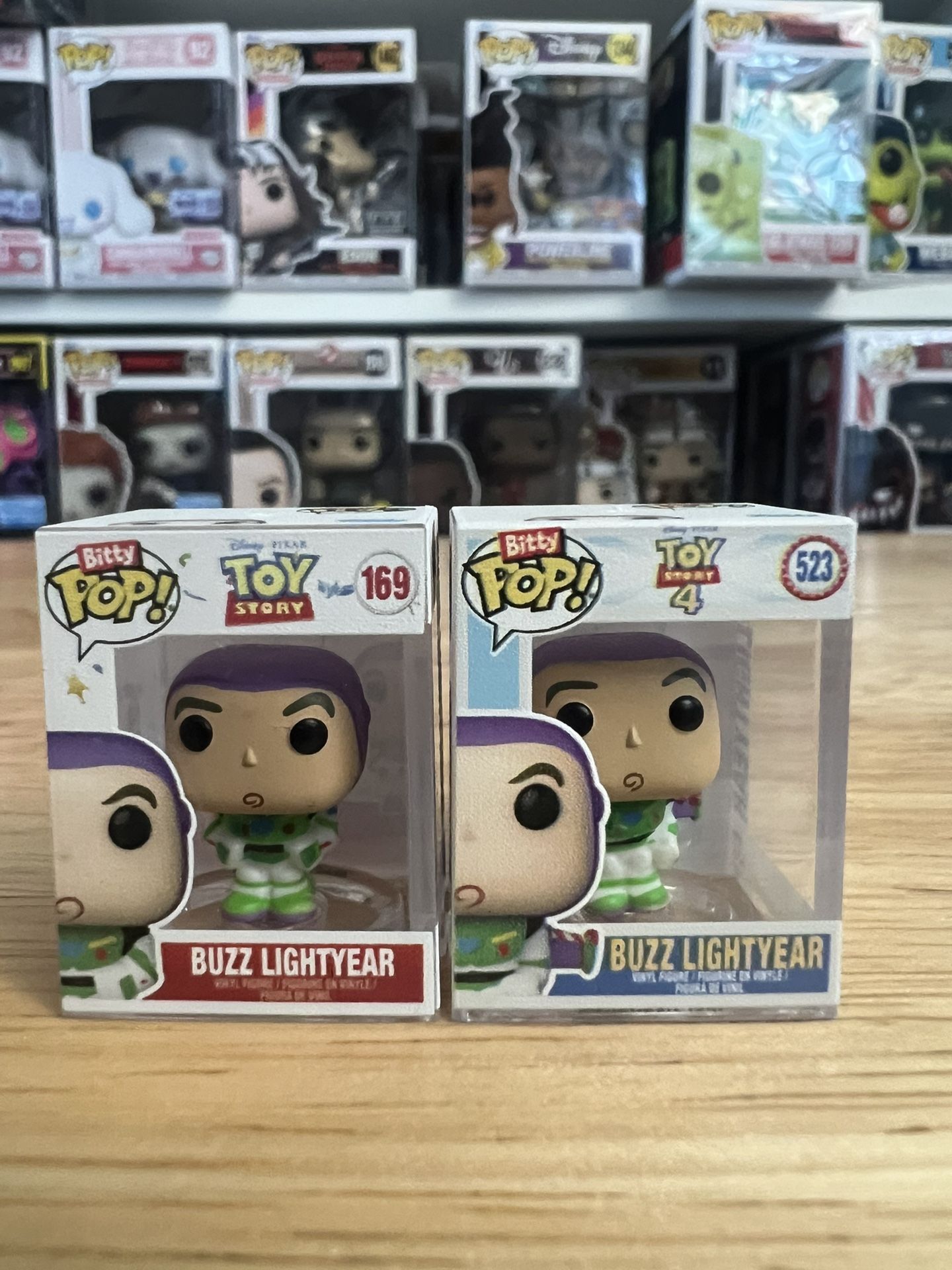 2 BITTY Buzz Lightyear Funko Pops CHASE Flying #563 #169 Toy Story Disney Pixar