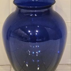 Cobalt Blue Glass Flower Vase